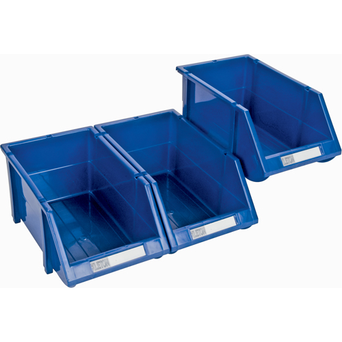 Bac empilable & &agrave; suspendre, 4-13/16" la, 3-3/16" h x 7-1/8" p, Bleu Groupe Belzile Dickner
