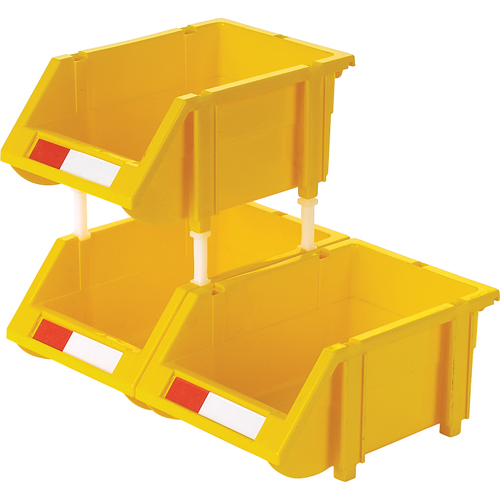 Bac empilable & &agrave; suspendre, 4-13/16" la, 3-3/16" h x 7-1/8" p, Jaune Groupe Belzile Dickner