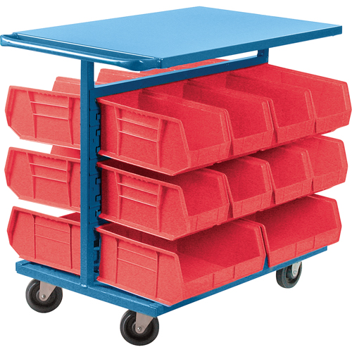 Bin Carts - Cart Only, Double-sided, 24" W x 38-1/2" D x 36-1/2" H Groupe Belzile Dickner