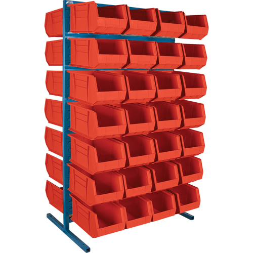 Double-Sided Stationary Bin Rack, 36" W x 24" D x 61" H, 56 Bins Groupe Belzile Dickner