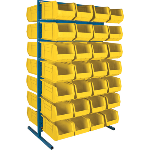 Support stationnaire deux c&ocirc;t&eacute;s pour bacs, 36" la x 24" p x 61" h, 56 bacs Groupe Belzile Dickner