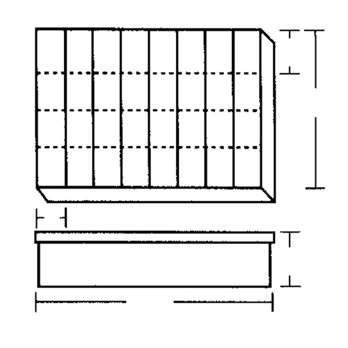 Compartment Case, Plastic, 32 Slots, 18-1/2" W x 13" D x 3" H, Grey Groupe Belzile Dickner