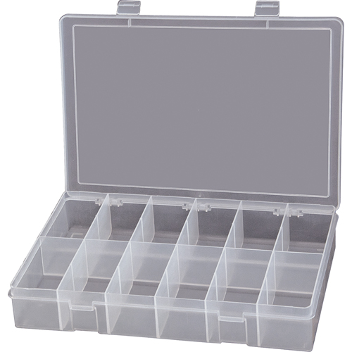 Compact Polypropylene Compartment Cases, 13-1/8" W x 9" D x 2-5/16" H, 12 Compartments Groupe Belzile Dickner