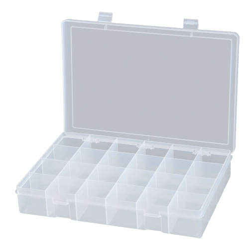 Compact Polypropylene Compartment Cases, 13-1/8" W x 9" D x 2-5/16" H, 24 Compartments Groupe Belzile Dickner