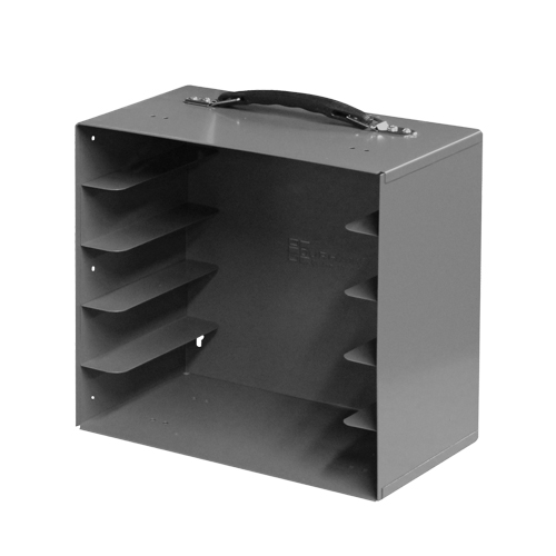 Compartment Box Cabinets, Steel, 5 Slots, 13-1/2" W x 9-1/8" D x 13-1/4" H, Grey Groupe Belzile Dickner