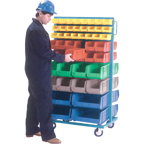 Mobile Bin Racks - Double Sided, 0 Bins, 36" W x 24" D x 67-1/2" H Groupe Belzile Dickner