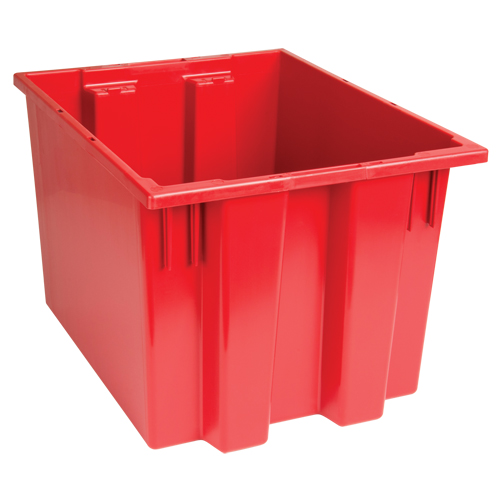 Stack & Nest Totes, 13" x 19.5" x 15.5", Red Groupe Belzile Dickner