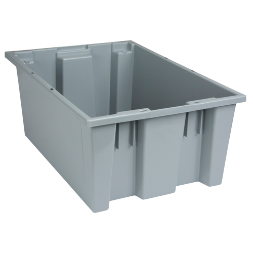 Stack & Nest Totes, 8" x 19.5" x 13.5", Grey Groupe Belzile Dickner