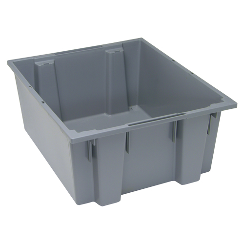 Stack & Nest Totes, 10" x 23.5" x 19.5", Grey Groupe Belzile Dickner