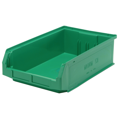 Contenants g&eacute;ants empilables, 12,375" la x 19,75" p x 5,875" h, Vert Groupe Belzile Dickner