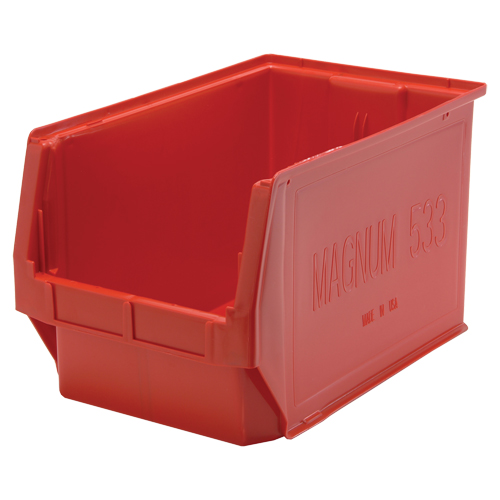 Giant Stacking Containers, 12.375" W x 19.75" D x 11.875" H, Red Groupe Belzile Dickner