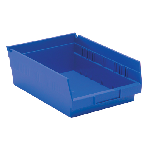 Bacs de rangement pour tablettes, 8-3/8" la x 4" H x 11-5/8" p, Bleu, Capacit&eacute; 30 lb Groupe Belzile Dickner
