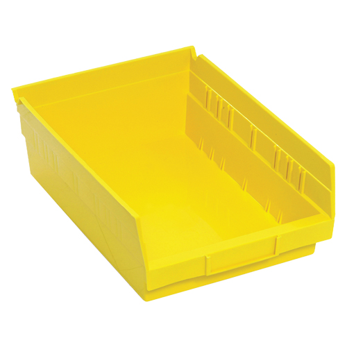 Bacs de rangement pour tablettes, 8-3/8" la x 4" H x 11-5/8" p, Jaune, Capacit&eacute; 30 lb Groupe Belzile Dickner