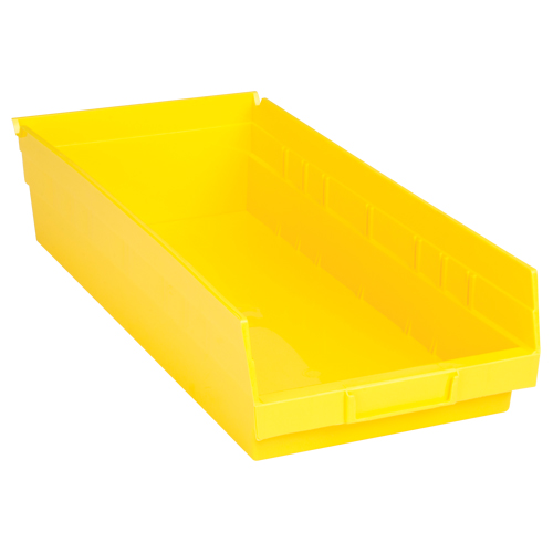 Shelf Bins, 8-3/8" W x 4" H x 17-7/8" D, Yellow, 40 lbs. Capacity Groupe Belzile Dickner