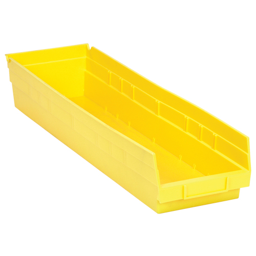 Shelf Bins, 6-5/8" W x 4" H x 23-5/8" D, Yellow, 50 lbs. Capacity Groupe Belzile Dickner