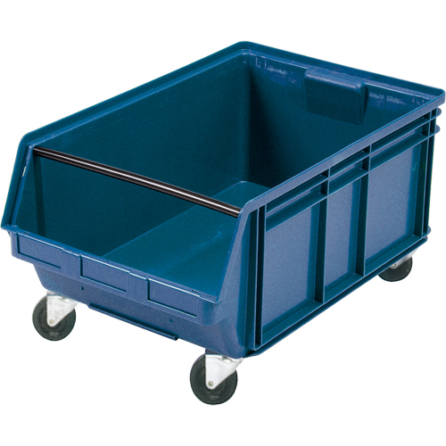 Bac g&eacute;ant empilable et mobile, 11-7/8" ha x 18-3/8" la x 29" p, Capacit&eacute; de 150 lb, Bleu Groupe Belzile Dickner