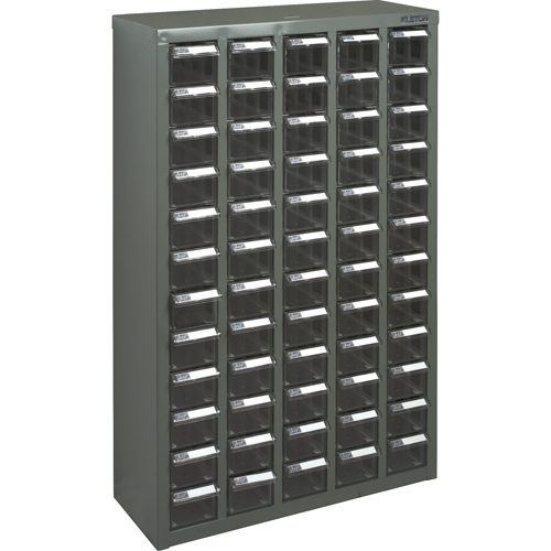 KPC-500 Parts Cabinet, Galvanized Steel, 60 Drawers, 22-3/5" x 8-7/10" x 36-9/10", Grey Groupe Belzile Dickner
