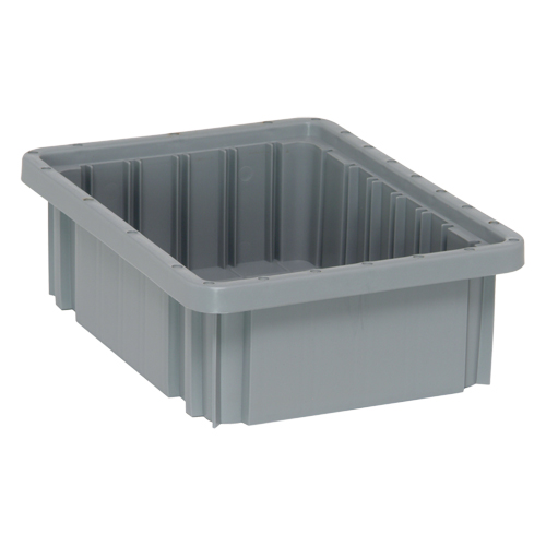 Contenants Divider Box, Plastique, 10,9" la x 8,3" p x 3,5" h, Gris Groupe Belzile Dickner