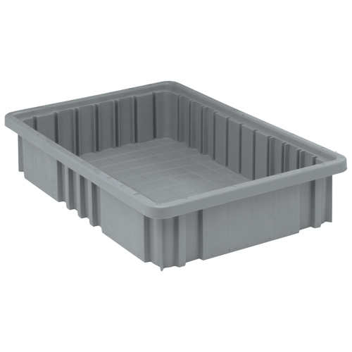 Contenants Divider Box, Plastique, 16,5" la x 10,9" p x 3,5" h, Gris Groupe Belzile Dickner