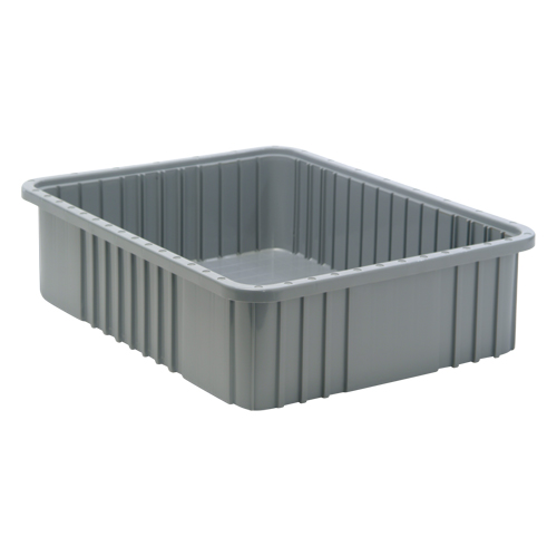 Contenants Divider Box, Plastique, 22,5" la x 17,5" p x 6" h, Gris Groupe Belzile Dickner