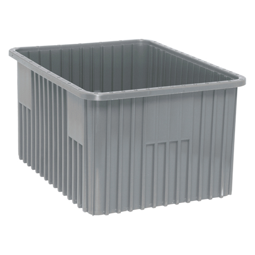 Contenants Divider Box, Plastique, 22,5" la x 17,5" p x 12" h, Gris Groupe Belzile Dickner