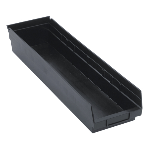 Economy Shelf Bin, 6-5/8" W x 4" H x 23-5/8" D, Black Groupe Belzile Dickner