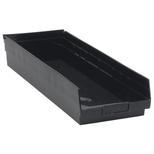 Bac pour &eacute;tag&egrave;re &eacute;conomique, 8-3/8" la x 4" H x 23-5/8" p, Noir, Capacit&eacute; 60 lb Groupe Belzile Dickner