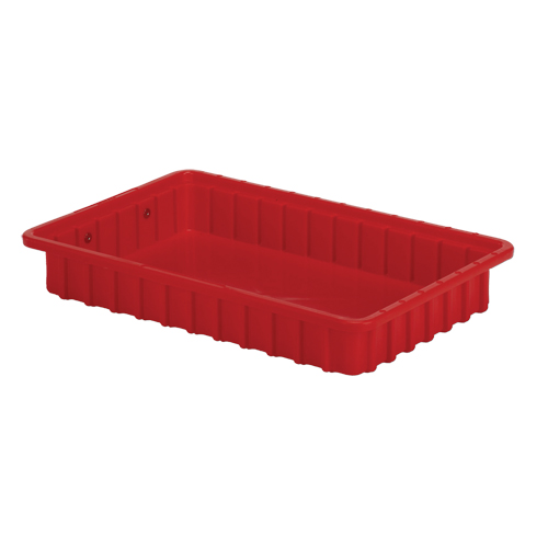 Contenants Divider Box, Poly&eacute;thyl&egrave;ne, 16,5" la x 10,9" p x 2,5" h, Rouge Groupe Belzile Dickner