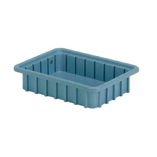 Divider Box&reg; Containers, Polyethylene, 10.8" W x 8.3" D x 2.5" H, Light Blue Groupe Belzile Dickner