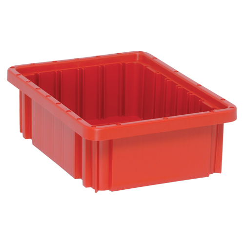Divider Box&reg; Containers, Plastic, 10.9" W x 8.3" D x 3.5" H, Red Groupe Belzile Dickner