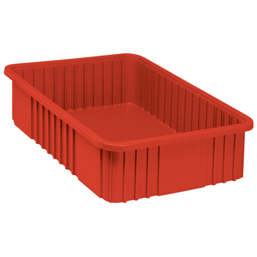 Divider Box&reg; Containers, Plastic, 22.5" W x 17.5" D x 6" H, Red Groupe Belzile Dickner