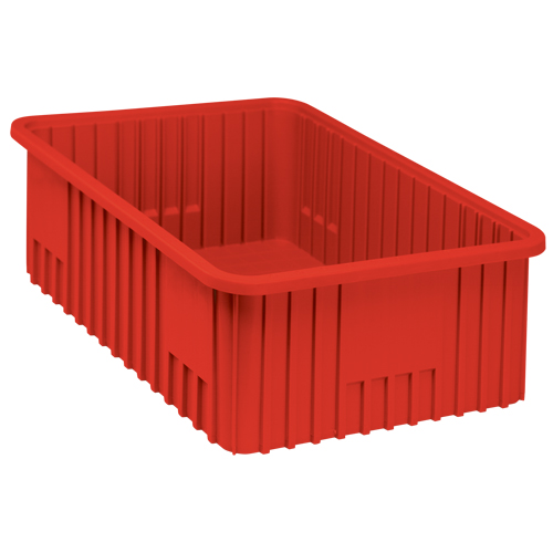 Divider Box&reg; Containers, Plastic, 22.5" W x 17.5" D x 8" H, Red Groupe Belzile Dickner