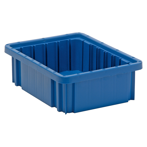 Divider Box&reg; Containers, Plastic, 10.9" W x 8.3" D x 3.5" H, Blue Groupe Belzile Dickner