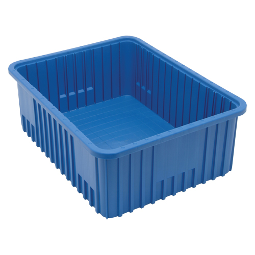 Contenants Divider Box, Plastique, 22,5" la x 17,5" p x 8" h, Bleu Groupe Belzile Dickner