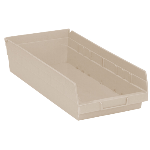 Economy Shelf Bin, 8-3/8" W x 4" H x 17-7/8" D, Ivory Groupe Belzile Dickner