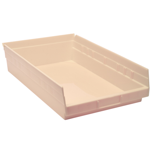 Economy Shelf Bin, 11-1/8" W x 4" H x 17-7/8" D, Ivory Groupe Belzile Dickner