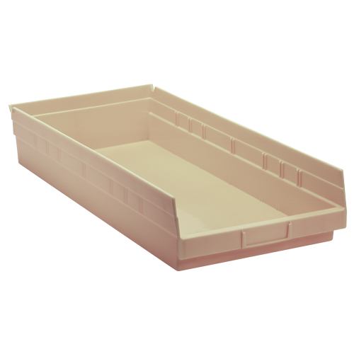 Bac pour &eacute;tag&egrave;re &eacute;conomique, 11-1/8" la x 4" H x 23-5/8" p, Ivoire, Capacit&eacute; 60 lb Groupe Belzile Dickner