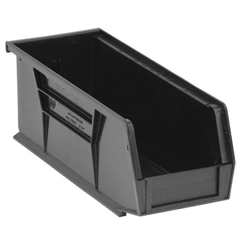 Environmentally Friendly Recycled Bin, 4.125"/3-3/16" W x 3-3/4" H x 10-7/8"/10.875" D, Black Groupe Belzile Dickner