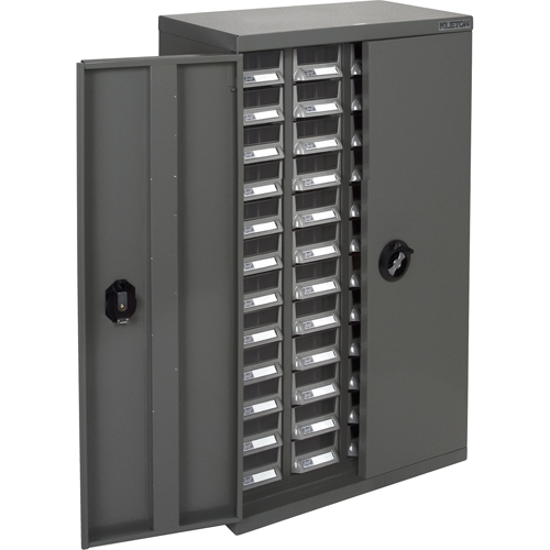 KPC-400 Parts Cabinet, Galvanized Steel, 48 Drawers, 22-3/5" x 10-4/5" x 36-9/10", Grey Groupe Belzile Dickner