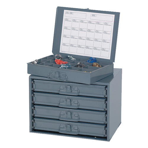 Armoires &agrave; portes coulissantes, Acier, 4 compartiments, 20" la x 15-3/4" p, 15" h, Gris Groupe Belzile Dickner