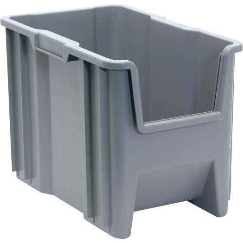 Contenants &agrave; empiler g&eacute;ants, 10,875" la x 17,5" p x 12,5" h, Gris Groupe Belzile Dickner