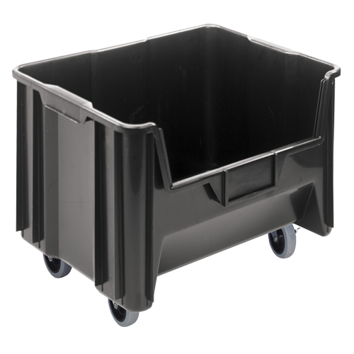Mobile Giant Stack Container, 12-7/16" H x 19-7/8" W x 15-1/4" D, 250 lbs. Capacity, Black Groupe Belzile Dickner