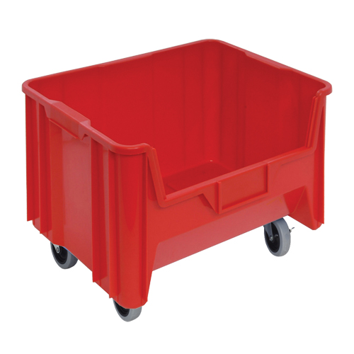 Mobile Giant Stack Container, 12-7/16" H x 19-7/8" W x 15-1/4" D, 250 lbs. Capacity, Red Groupe Belzile Dickner