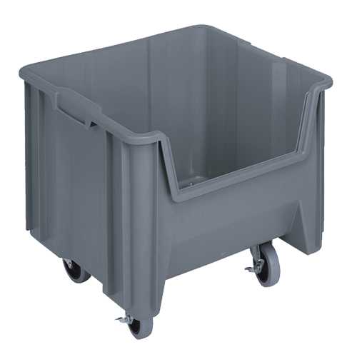 Mobile Giant Stack Container, 12-1/2" H x 16-1/2" W x 17-1/2" D, 250 lbs. Capacity, Grey Groupe Belzile Dickner