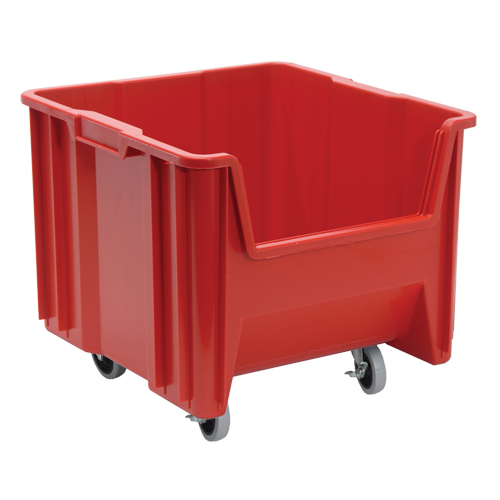 Mobile Giant Stack Container, 12-1/2" H x 16-1/2" W x 17-1/2" D, 250 lbs. Capacity, Red Groupe Belzile Dickner