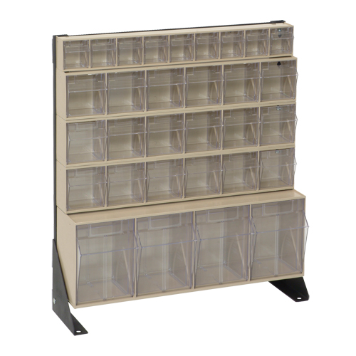 Tip-Out Bins Stand, 23-5/8" W x 8" D x 28" H, 31 Drawers Groupe Belzile Dickner