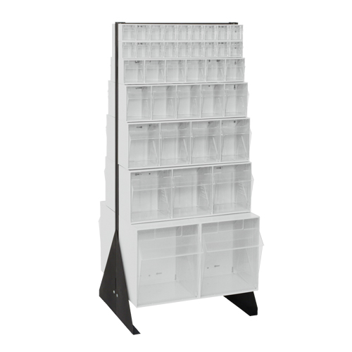 Tip-Out Bins Stand, 23-5/8" W x 16" D x 52" H, 76 Drawers Groupe Belzile Dickner