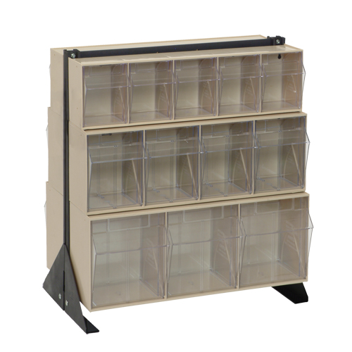 Tip-Out Bins Stand, 23-5/8" W x 16" D x 28" H, 24 Drawers Groupe Belzile Dickner