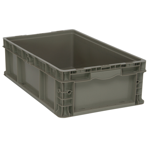 Collapsible Stacking Container, 15" W x 24" D x 7.5" H, Grey Groupe Belzile Dickner