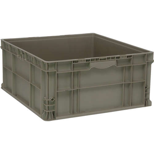 Stacking Container, 22.5" W x 22.5" D x 11" H, Grey Groupe Belzile Dickner